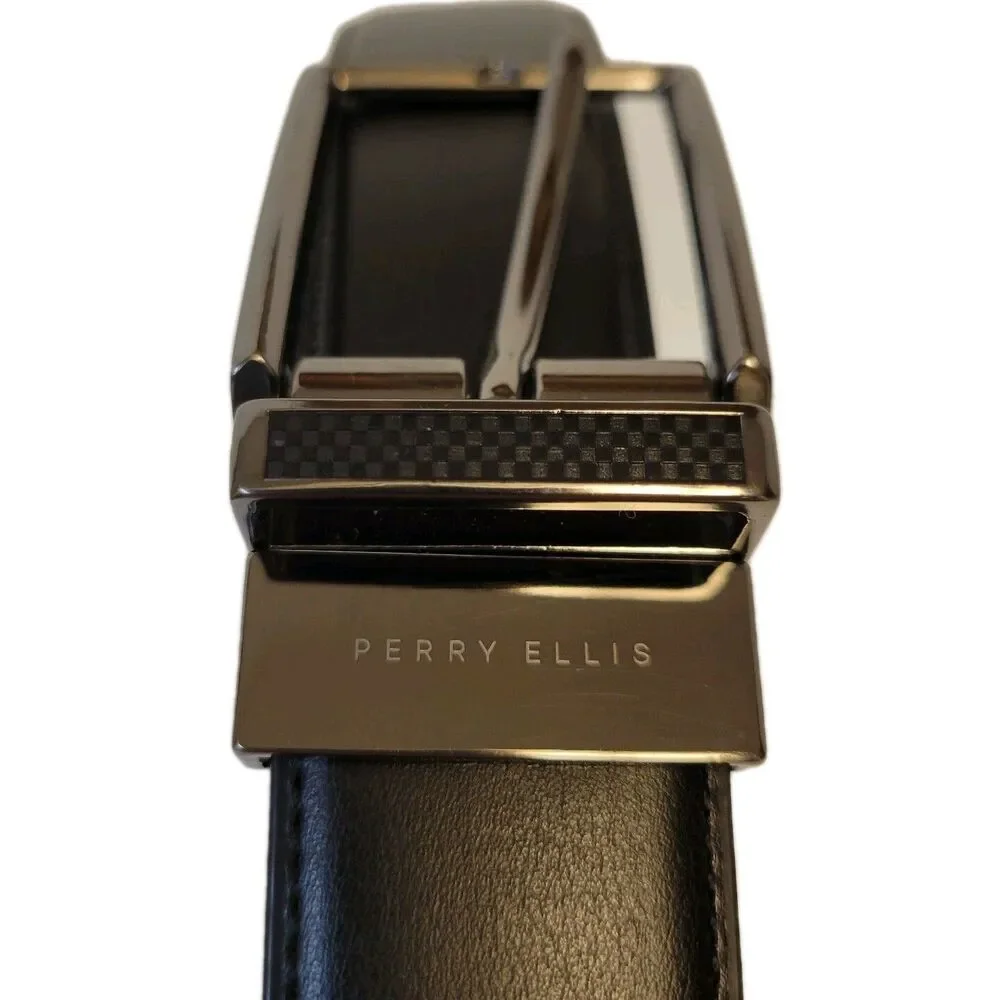 Perry Ellis Leather Black Belt